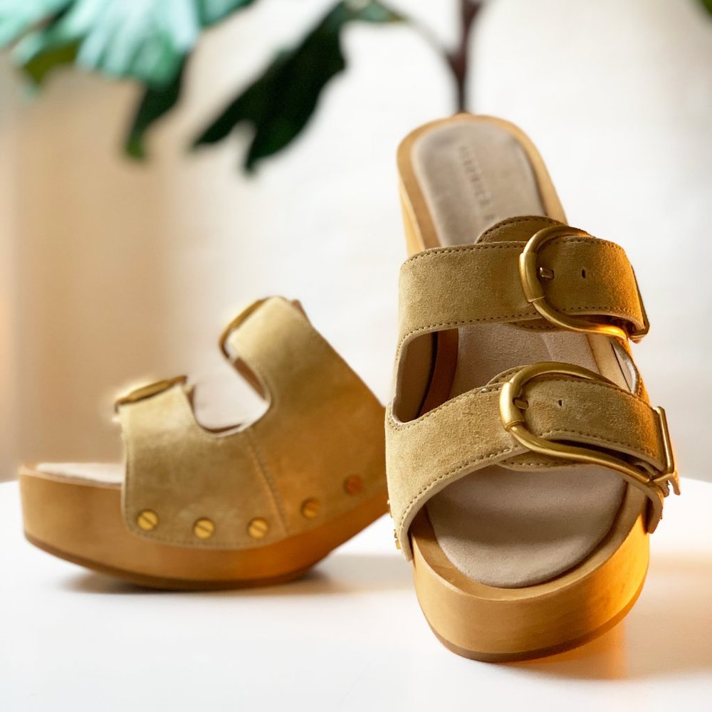 NIB Veronica Beard Halifax Clog Sandal, Size 10M Desert